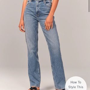 Abercrombie 90s Ultra High Rise Straight Jeans